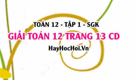 Giải Toán 12 trang 13 tập 1 Cánh Diều